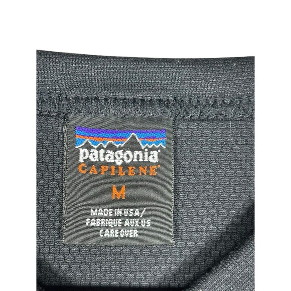Patagonia Vintage 1999 Capilene Long Sleeve Base Layer Shirt Black Men’s M - Picture 5 of 9